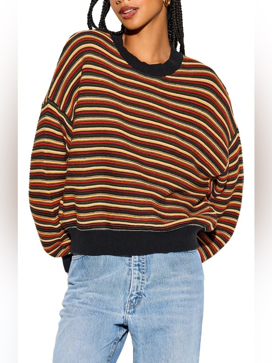 Spiritual Gangster Sweaters - Spiritual Gangster Rue Ottoman Oversized Sweater Size Small Multi Color
